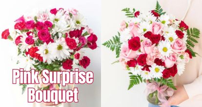 Pink surprise bouquet